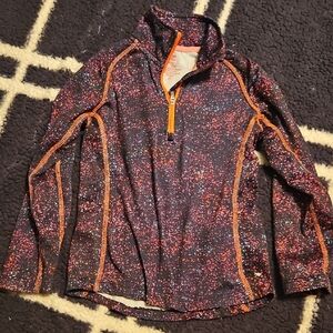 Energy Zone Black and Orange Quarter-Zip Pullover